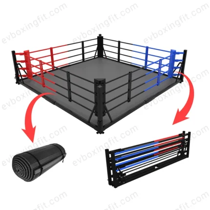 Collapsible foldable boxing ring