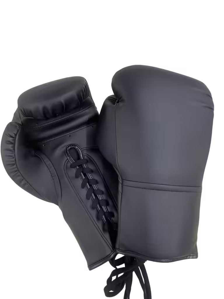 professional lace-up boxing gloves