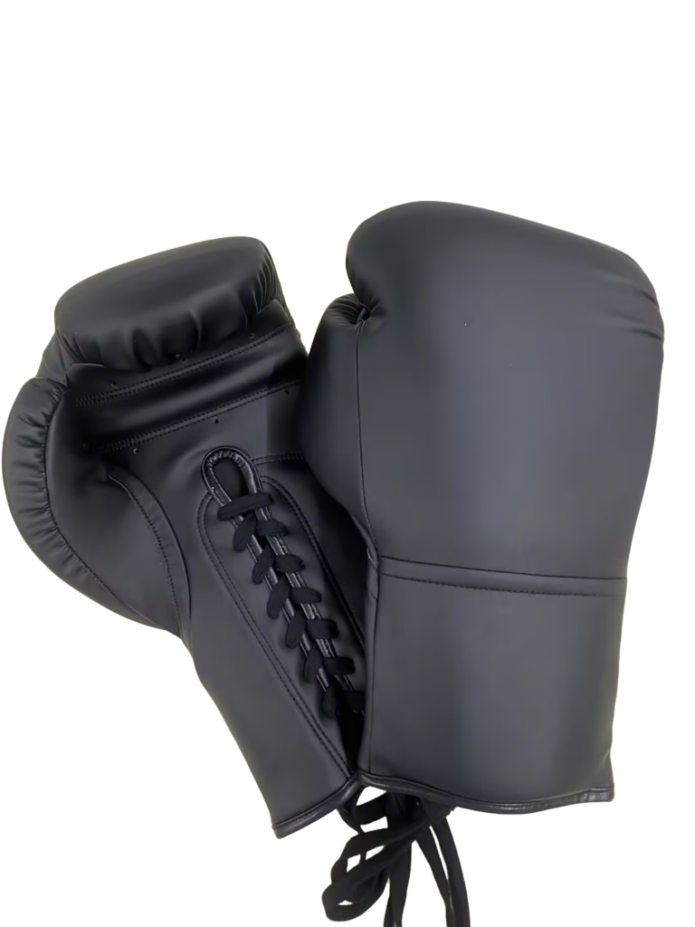 professional lace-up boxing gloves