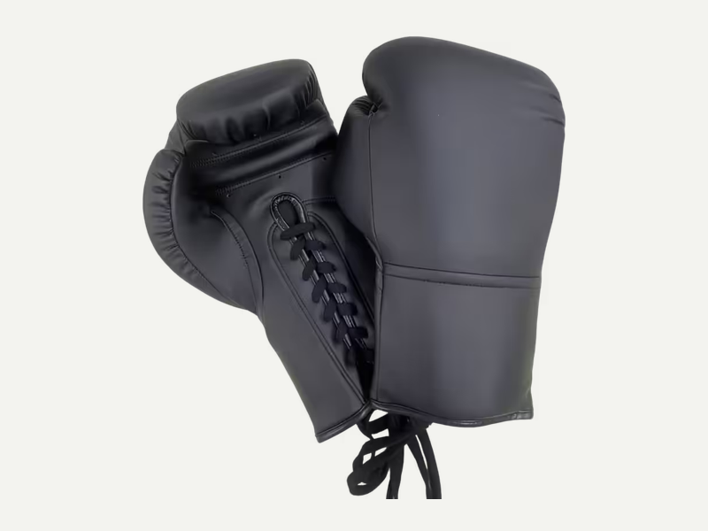 Lace-up boxing gloves