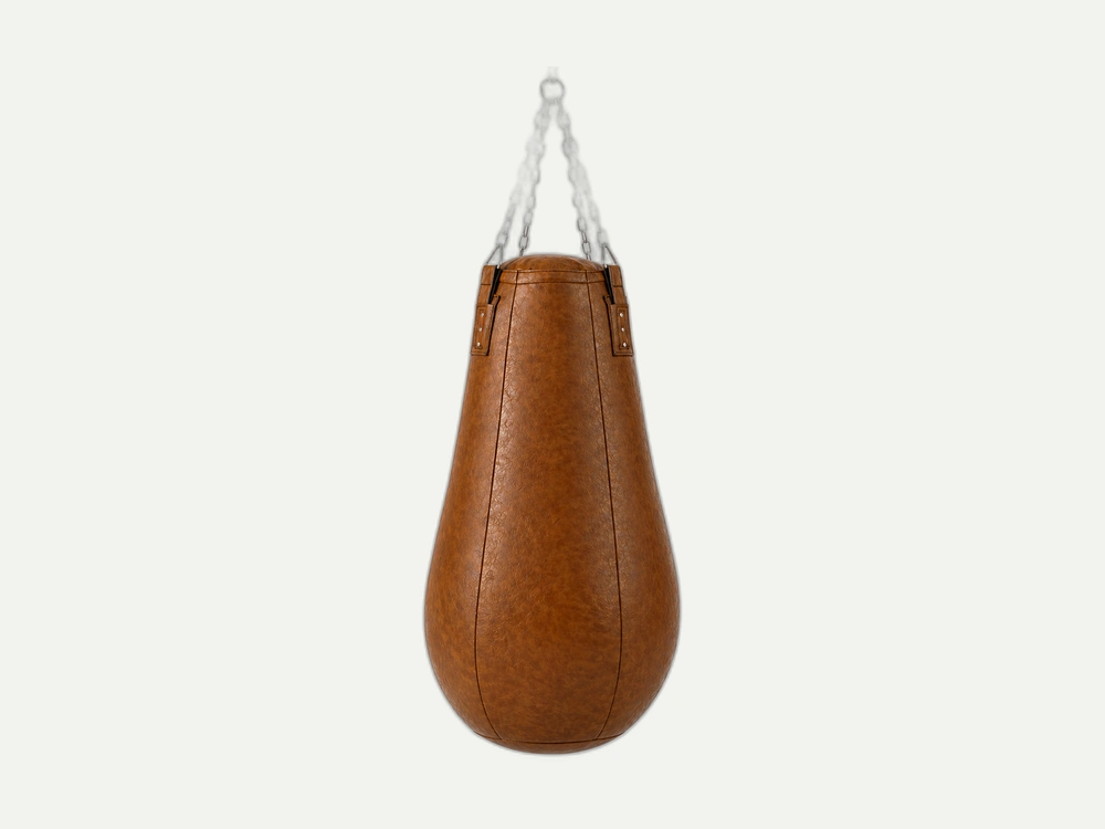 Accueil 4 Brown hanging punching bag with suspension chains