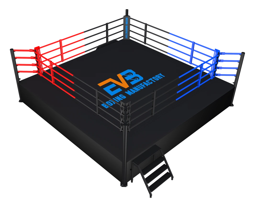 EVB boxing ring product rendering with stairs