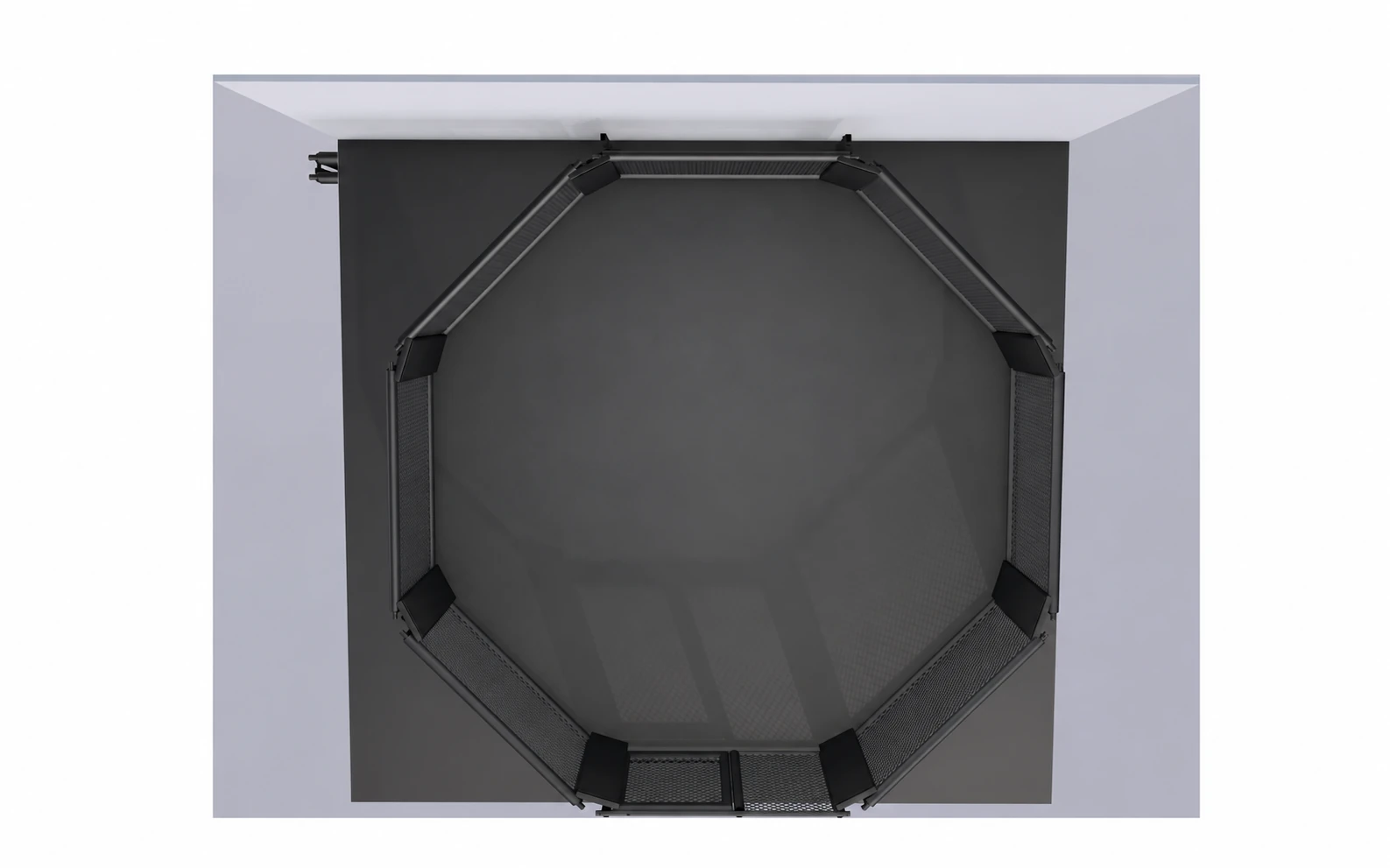 Foldable Collapsible MMA Cage 4m 5m 6m for Gym Training & Commercial Use 2 Commercial foldable MMA cage fully expanded in combat sports training facility