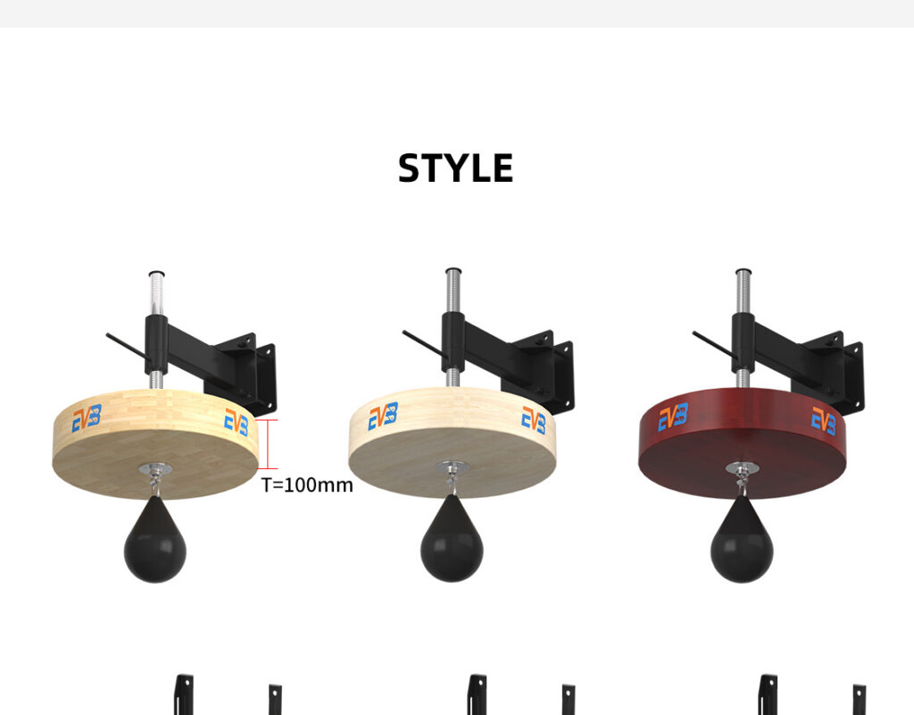 Speed bag platform wood finishes bamboo, light and deep color